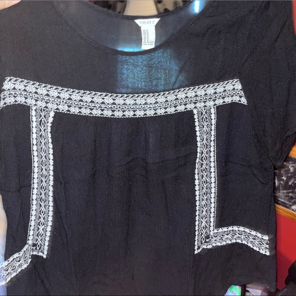 Lace Trim Babydoll Top - Picture 2 of 4